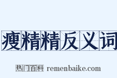 瘦精精反义词是什么意思的图片